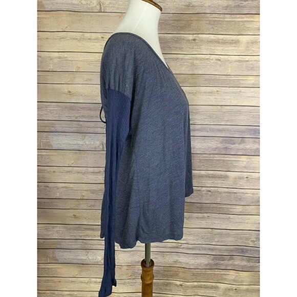 Splendid Medium Hi Lo Blouse Tie Back Detail - Picture 6 of 8